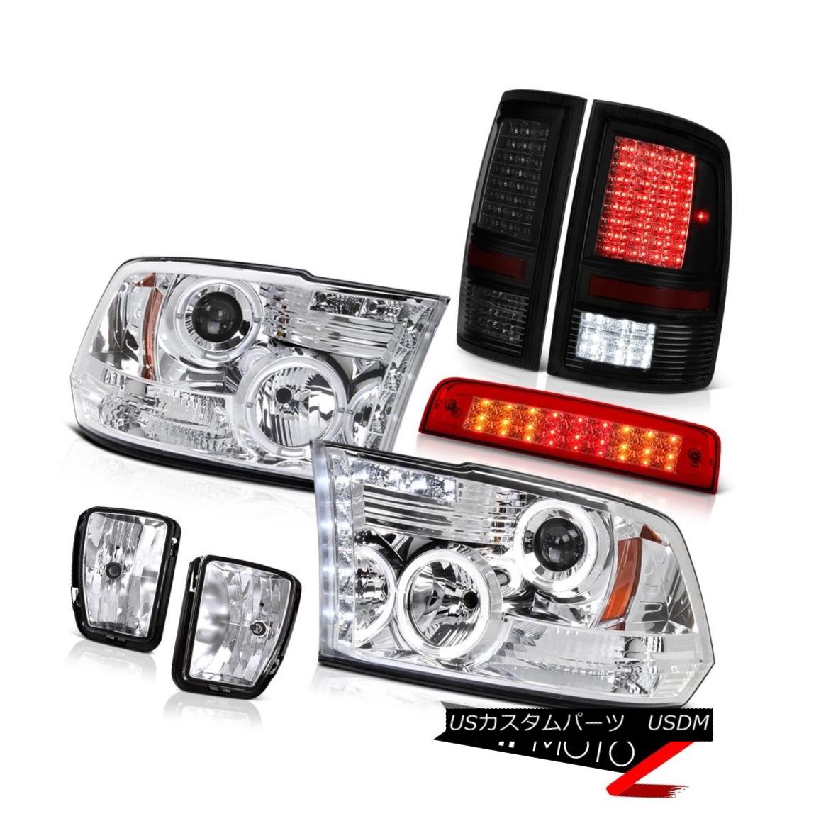 ヘッドライト 2013-2018 Ram 1500 SLT Roof Cab Lamp Dark Tinted Taillamps Fog Lamps Headlamps 2013年-2018ラム1500 SLTルーフキャブランプダークティンテッドタイラーランプフォグランプヘッドランプ 【並行輸入品】