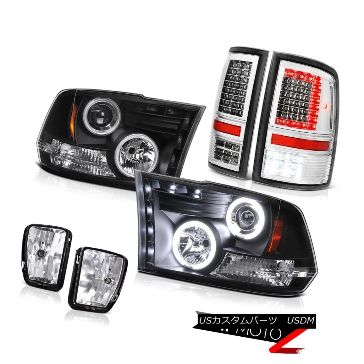ヘッドライト 13 14 15 16 17 18 RAM 1500 Euro Chrome Tail Lamps Driving Inky Black Headlight 13 14 15 16 17 18 RAM 1500ユーロクロームテールランプインキブラックヘッドライト 【並行輸入品】