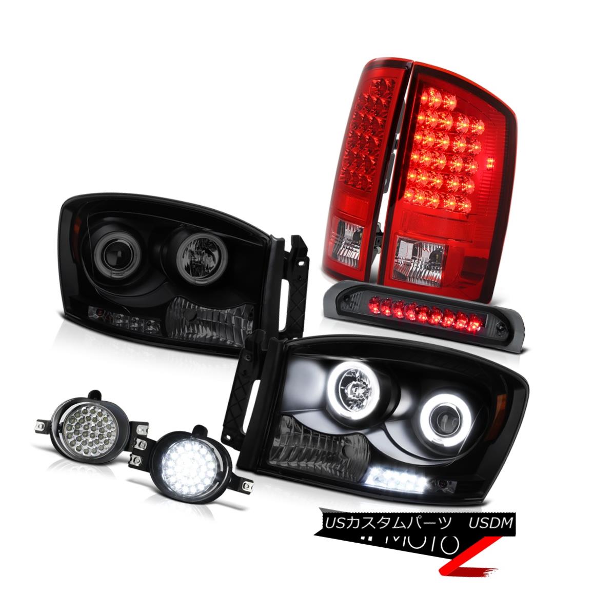 ヘッドライト 2006 Dodge Ram SLT CCFL Halo Rim Headlights Fog Light LED Third Brake Tail Lamps 2006ダッジラムSLT CCFLハローリムヘッドライトフォグライトLED第3ブレーキテールランプ 【並行輸入品】