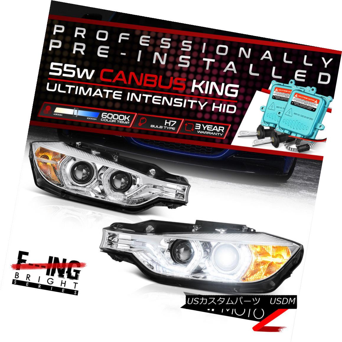 ヘッドライト [55W HID Low Beam] 12-15 BMW F30 Chrome Clear Dual Projector LED DRL Headlight [55W HIDロービーム] 12-15 BMW F30クロームクリアデュアルプロジェクターLED DRLヘッドライト 【並行輸入品】｜カスタムパーツ WORLD倉庫