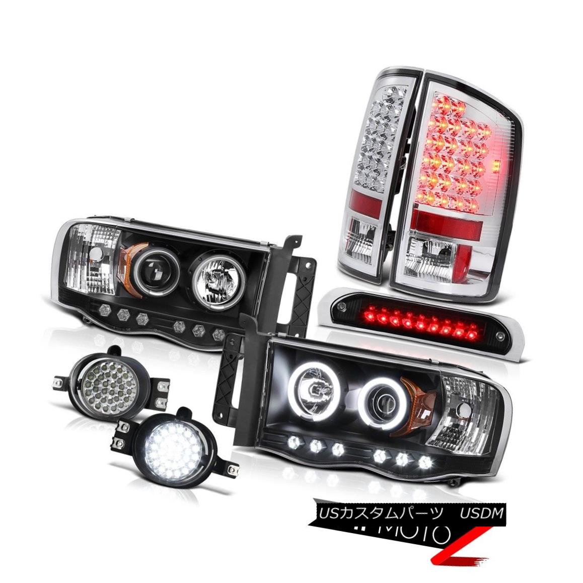ヘッドライト 02-05 Ram V6 Angel Eye CCFL Headlamps Euro LED Tail Lights Foglights Brake Cargo 02-05 Ram V6エンジェルアイCCFLヘッドランプユーロLEDテールライトフォグライトブレーキカーゴ 【並行輸入品】