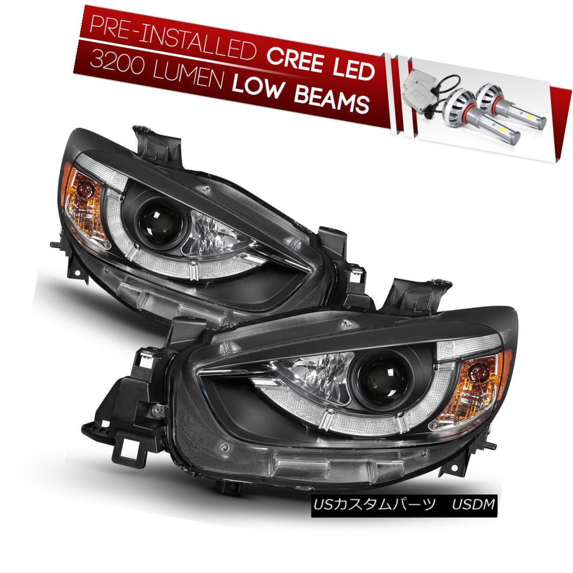 都内で ライト ランプ Bulb Led Cree ヘッドライト Installed Drlハロープロジェクターヘッドライト 13 15マツダcx5ブラックled Installed Bulb Led Cree Headlight Projector Halo Drl Led Black Cx5 Mazda 13 15 Ana Cri Or Th