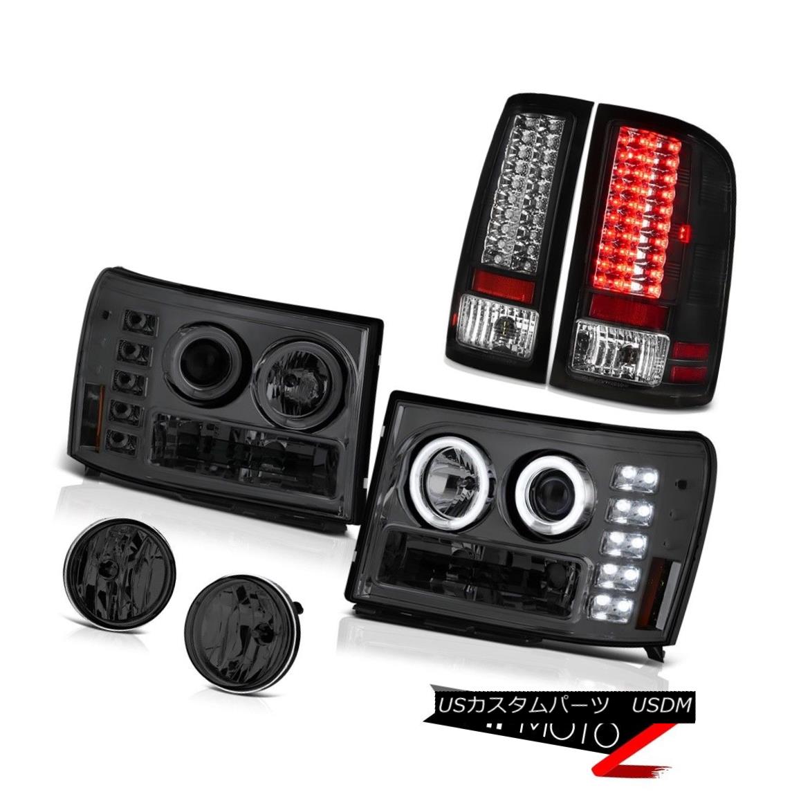 ヘッドライト Projector Halo DRL Headlights LED Taillamps 07 08 09 10 GMC Sierra 5.3L WT Fog プロジェクターHalo DRLヘッドライトLEDタイルランプ07 08 09 10 GMC Sierra 5.3L WT Fog 【並行輸入品】