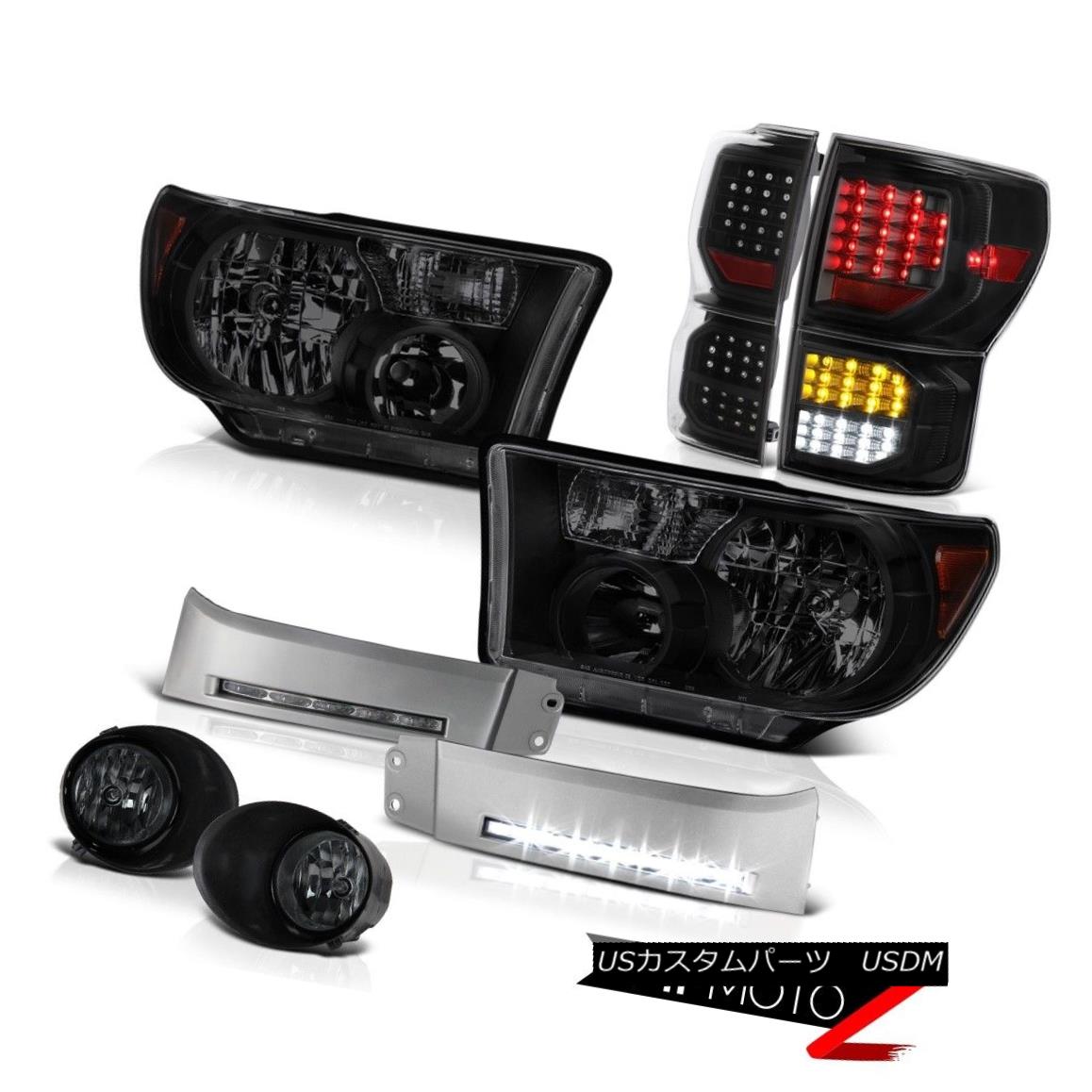 ヘッドライト 07-13 Toyota Tundra Platinum Taillights Headlamps DRL Strip Smoked Fog Lights 07-13トヨタトンドラプラチナティアライトヘッドランプDRLストリップスモークフォグライト 【並行輸入品】|カスタムパーツ WORLD倉庫