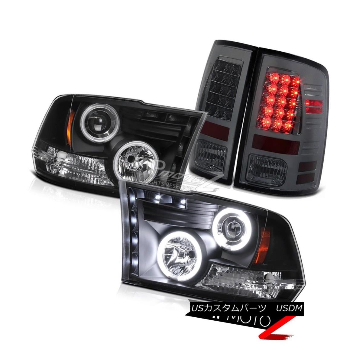 ヘッドライト 09-16 17 18 18 Dodge RAM Black CCFL HaLo Projector Headlight+Smoke Led Tail Lamp 09-16 17 18 18ダッジRAMブラックCCFLハロープロジェクターヘッドライト+スモーク eテールランプ 【並行輸入品】|カスタムパーツ WORLD倉庫