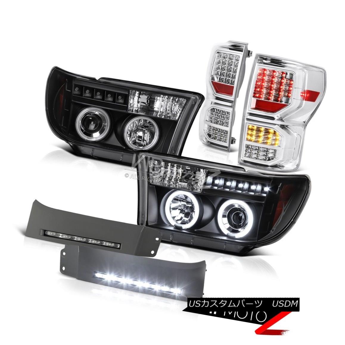 ヘッドライト 07-13 Toyota Tundra SR5 Taillights Paintable Daytime Running Black Headlamps LED 07-13トヨタ・トンドラSR5灯台ペインタブル・デイタイム・ランニング・ブラックヘッドランプLED 【並行輸入品】｜カスタムパーツ WORLD倉庫