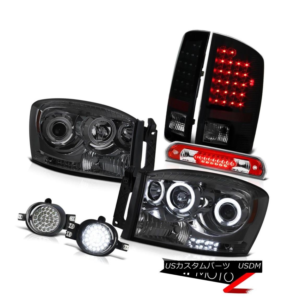 ヘッドライト Smoke Halo Headlamps LED Brake Lamps Daytime Running Fog Roof Red 2006 Dodge Ram スモークハローヘッドランプLEDブレーキランプデイタイムランニングフォグルーフレッド2006 Dodge Ram 【並行輸入品】