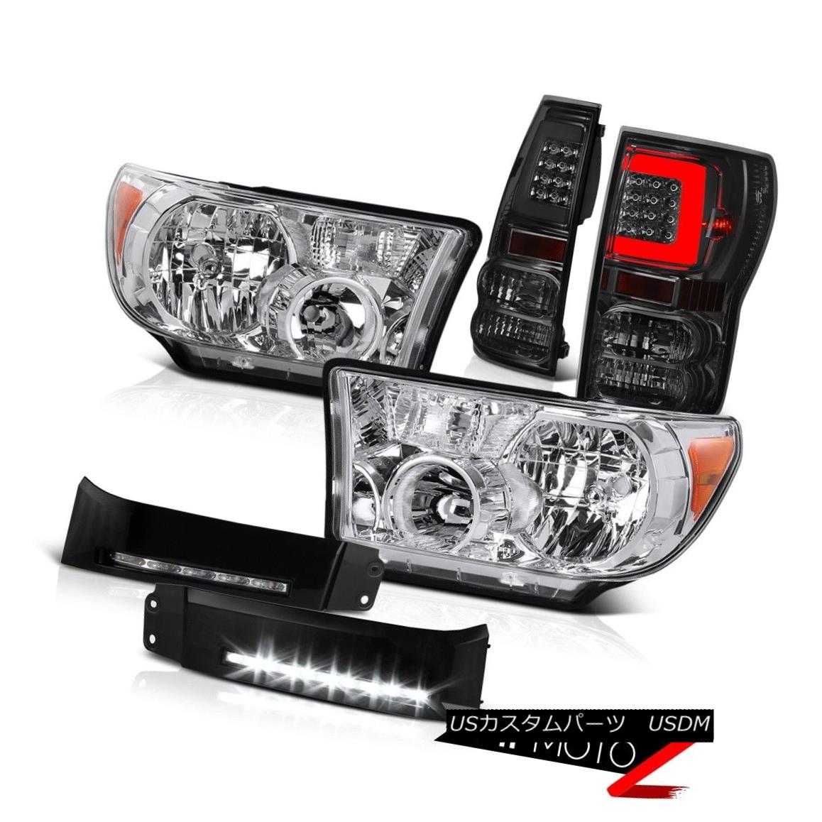ヘッドライト 07-12 13 Toyota Tundra Smokey Led Rear Head Lights Nighthawk Black Drl Fog LH+RH 07-12 13トヨタ・トンドラ・スモーキー・リヤ・ヘッド・ライツ・ナイトホーク・ブラック・DrlフォグLH + RH 【並行輸入品】