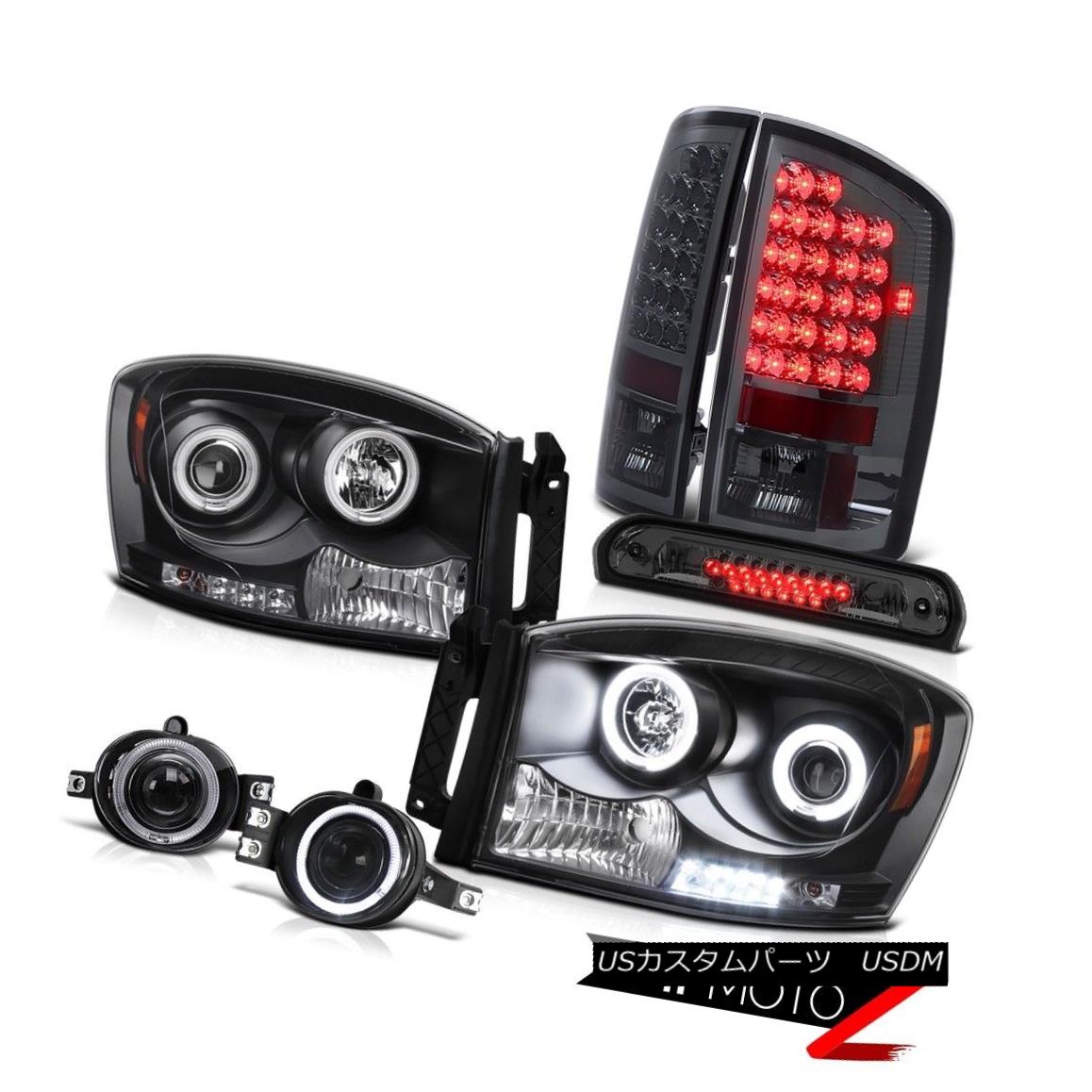 ヘッドライト 2007-2008 Ram Hemi CCFL Halo Headlights LED Tail Light Projector Fog Brake Cargo 2007-2008年Ram Hemi CCFL HaloヘッドライトLEDテールライトプロジェクターフォグブレーキカーゴ 【並行輸入品】