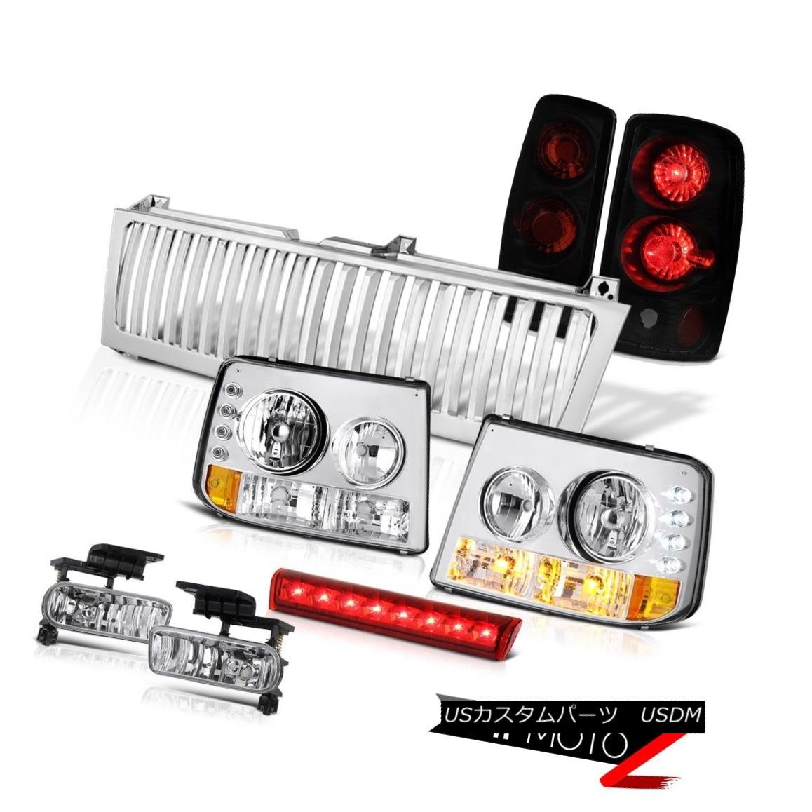 ヘッドライト Euro Headlights Taillights Sinister Black Fog 3rd Brake LED Ring 00-06 Tahoe LS ユーロヘッドライトテールライトシニスターブラックフォッグ3rdブレーキLEDリング00-06タホLS 【並行輸入品】｜カスタムパーツ WORLD倉庫