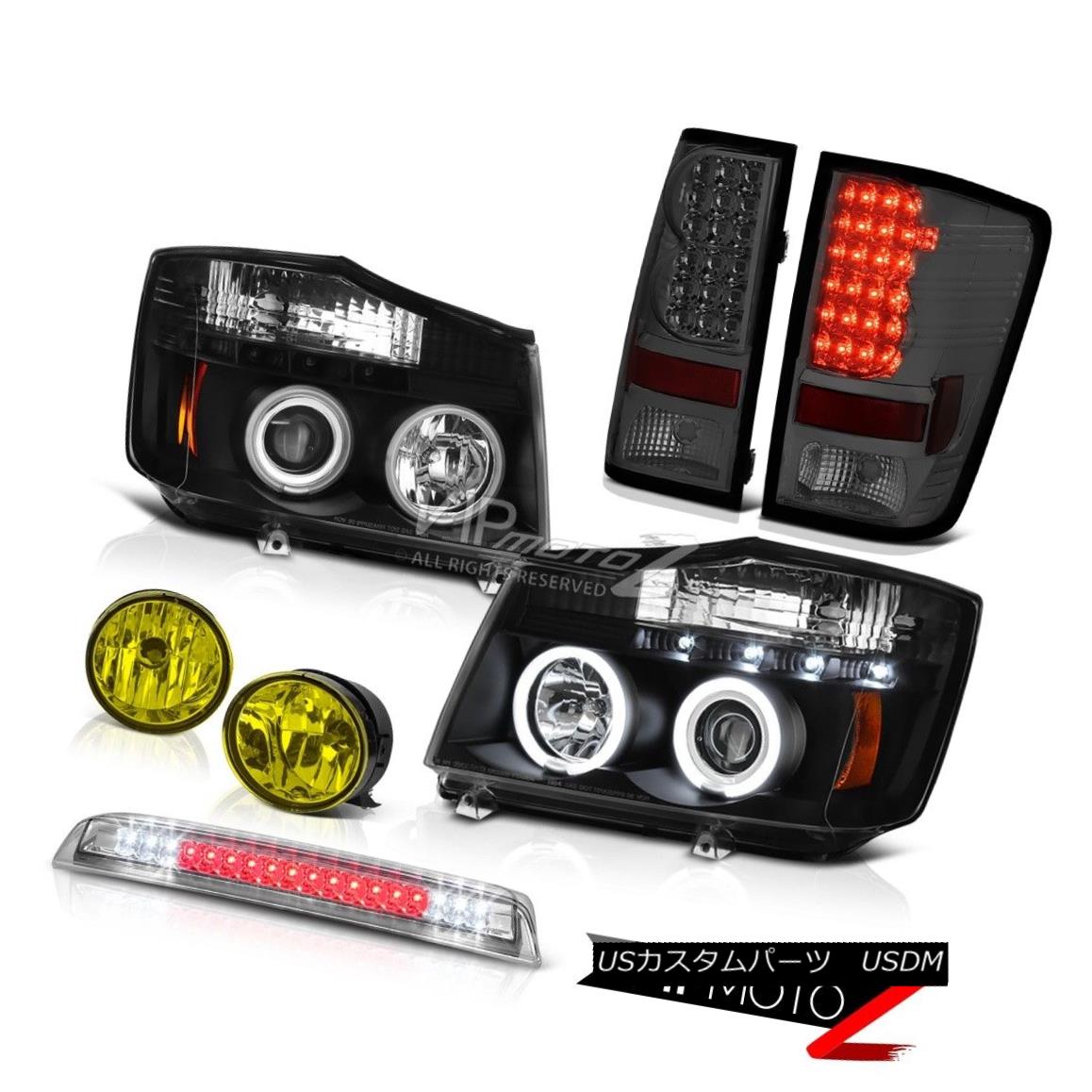 ヘッドライト Black CCFL Angel Eye Headlight Tail Light Fog High Brake Cargo For 04-15 Titan ブラックCCFLエンジェルアイヘッドライトテールライトフォグハイブレーキ貨物04-15タイタン 【並行輸入品】