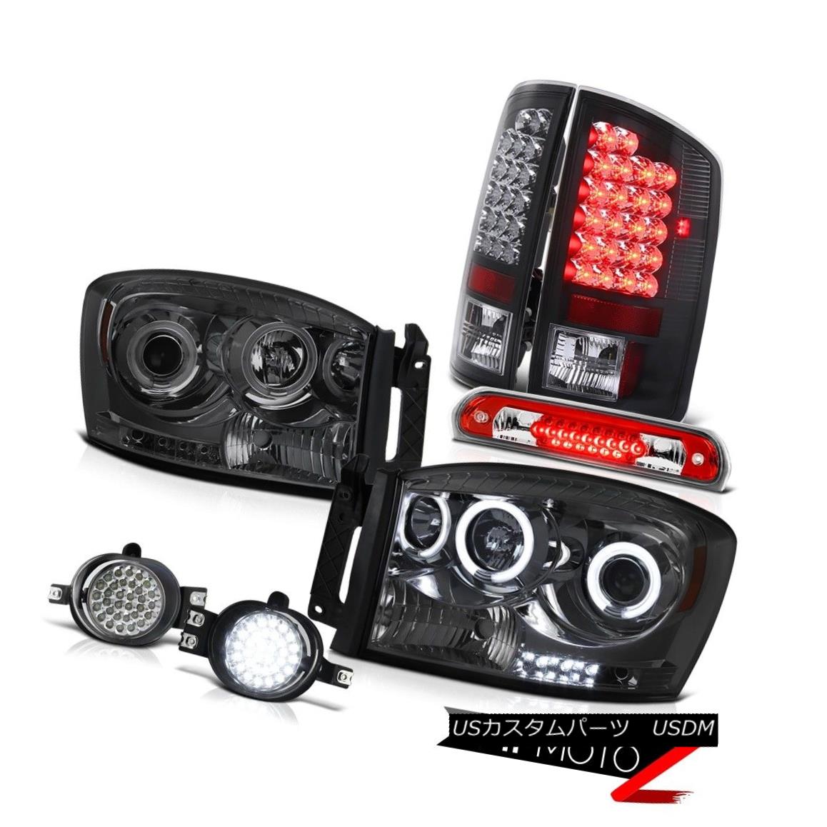 ヘッドライト CCFL Angel Eye Headlights LED Taillamps D.R.L Fog Wine Red 3rd 06 Dodge Ram 3500 CCFLエンジェルアイヘッドライトLEDタイルランプD.R.Lフォグワインレッド3rd 06 Dodge Ram 3500 【並行輸入品】