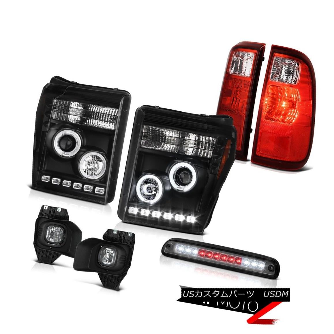 ヘッドライト 2011-2016 F350 6.7L 3RD Brake Light Fog Lights Red Rear Inky Black Headlights 2011-2016 F350 6.7L 3RDブレーキライトフォグライトレッドリアインキブラックヘッドライト 【並行輸入品】