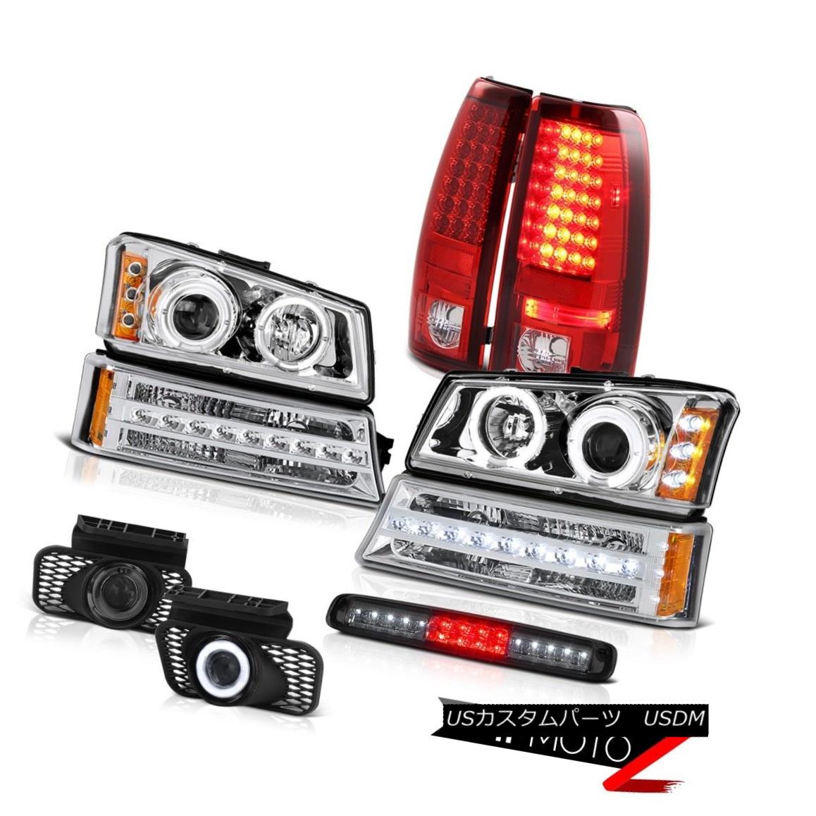 ヘッドライト 03-06 Silverado Roof Brake Lamp Foglamps Signal Headlights Wine Red Rear Lights 03-06 Silveradoルーフブレーキランプフォグランプ信号ヘッドライトワインレッドリアライト 【並行輸入品】