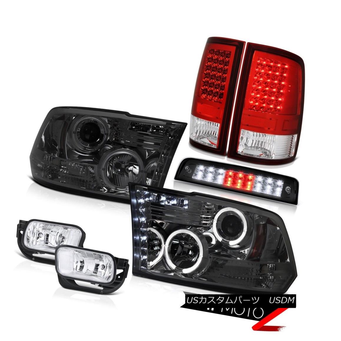 ヘッドライト 09-13 Ram 1500 3.0L 3RD Brake Lamp Fog Lamps Red Tail Headlights CrySTal Lens 09-13ラム1500 3.0L 3RDブレーキランプフォグランプレッドテールヘッドライトCrySTalレンズ 【並行輸入品】