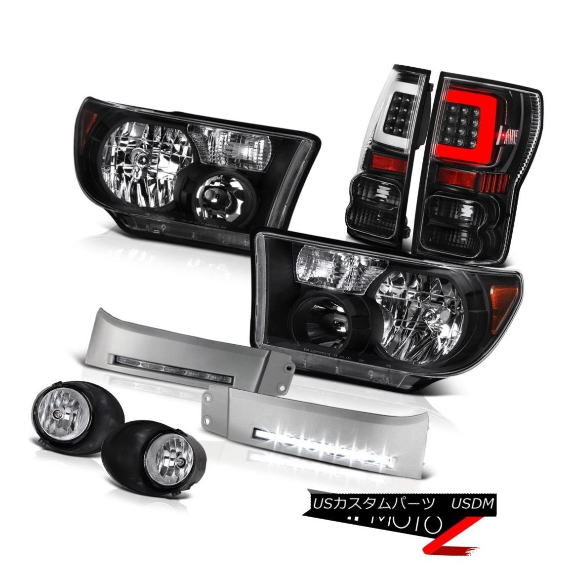 ヘッドライト 07-10 11 12 13 Toyota Tundra Led Tube Tail Head Lights Drl Euro Clear Driving 07-10 11 12 13トヨタTundraはチューブテールヘッドライトDrlユーロクリアドライブを導いた 【並行輸入品】