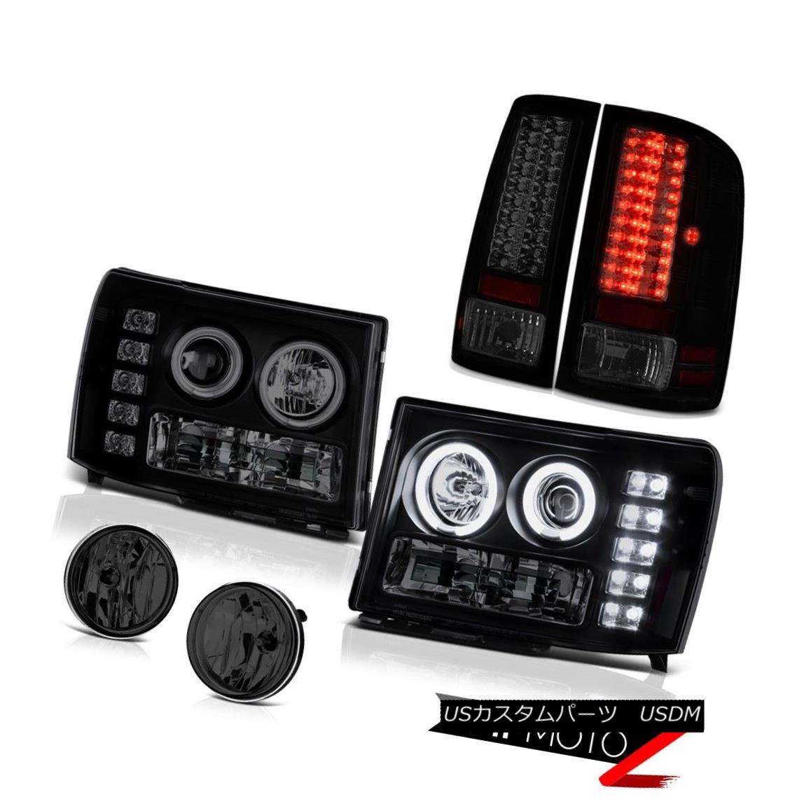 ヘッドライト Smoke CCFL Angel Eye Headlight LED Bulbs Taillamp Fog 11 12 13 14 GMC Sierra SLT 煙CCFLエンジェルアイヘッドライトLED電球Taillamp Fog 11 12 13 14 GMC Sierra SLT 【並行輸入品】