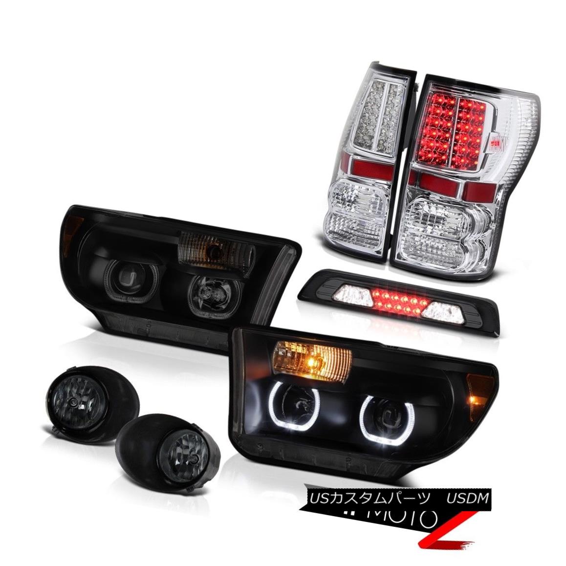 ヘッドライト 2007-2013 Toyota Tundra SR5 Headlamps Fog Lights Roof Brake Lamp Tail Dual Halo 2007-2013トヨタトンドラSR5ヘッドライトフォグライトルーフブレーキランプテールデュアルヘイロー 【並行輸入品】