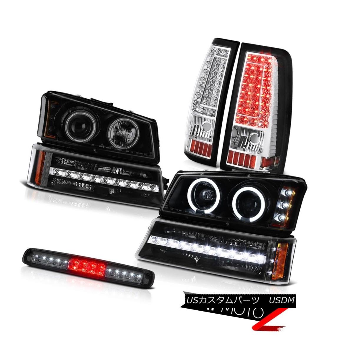 ヘッドライト 2003-2006 Silverado Dark Smoke Roof Brake Lamp Tail Lamps Black Signal Headlamps 2003-2006シルヴァーラドダークスモークルーフブレーキランプテールランプブラックシグナルヘッドランプ 【並行輸入品】