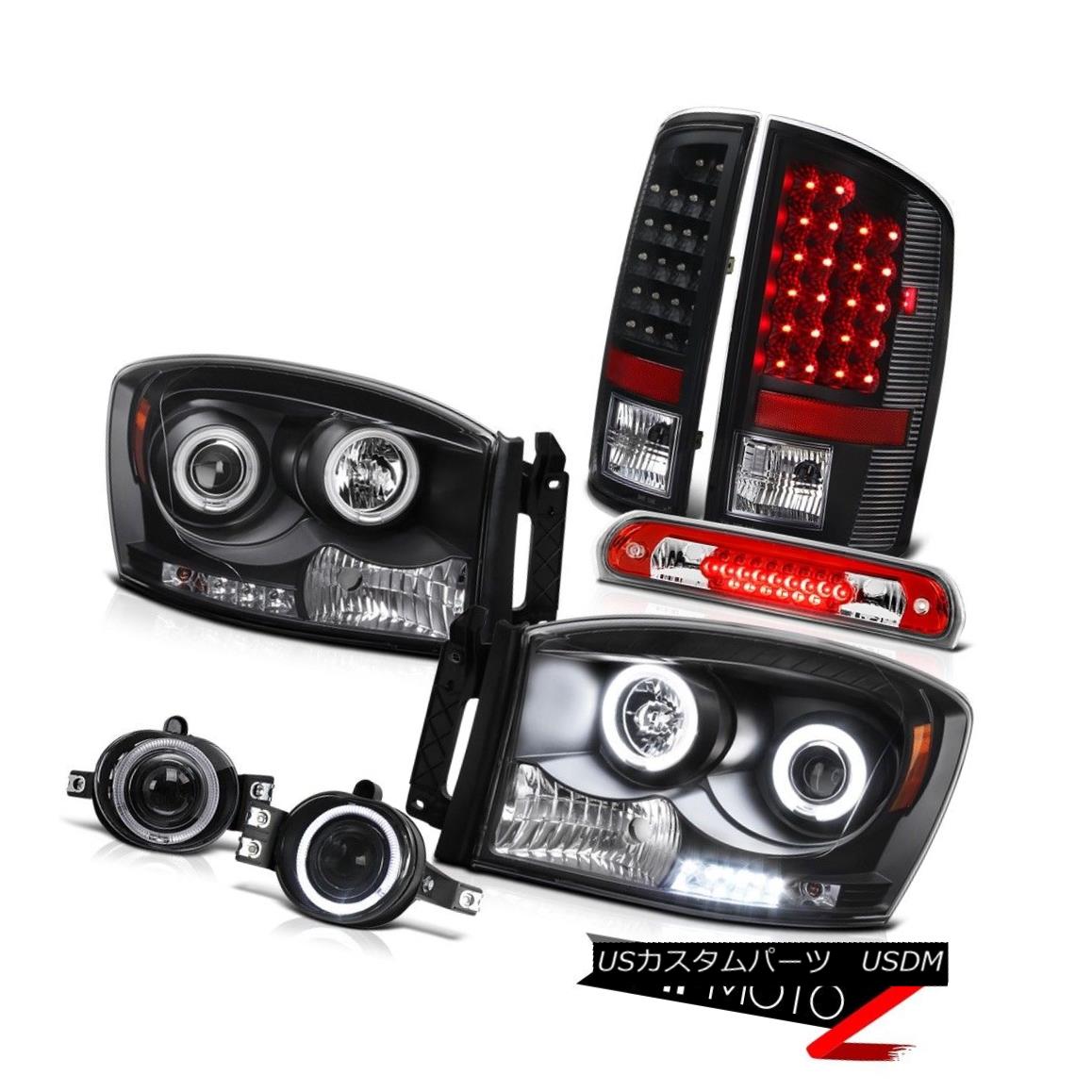 ヘッドライト 07 08 Ram Magnum V8 Fluorescence Halo Headlights Tail Lights LED Fog High Stop 07 08ラムマグナムV8蛍光ハローヘッドライトテールライトLEDフォグハイストップ 【並行輸入品】