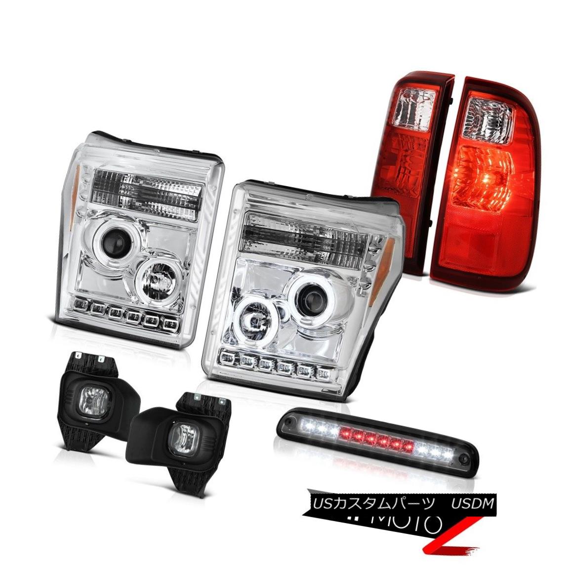 ヘッドライト 2011-2016 F350 Xl Smoked High Stop Lamp Clear Chrome Fog Lamps Tail Headlamps 2011-2016 F350 Xlスモークハイストップランプクリアクロームフォグランプテールヘッドランプ 【並行輸入品】