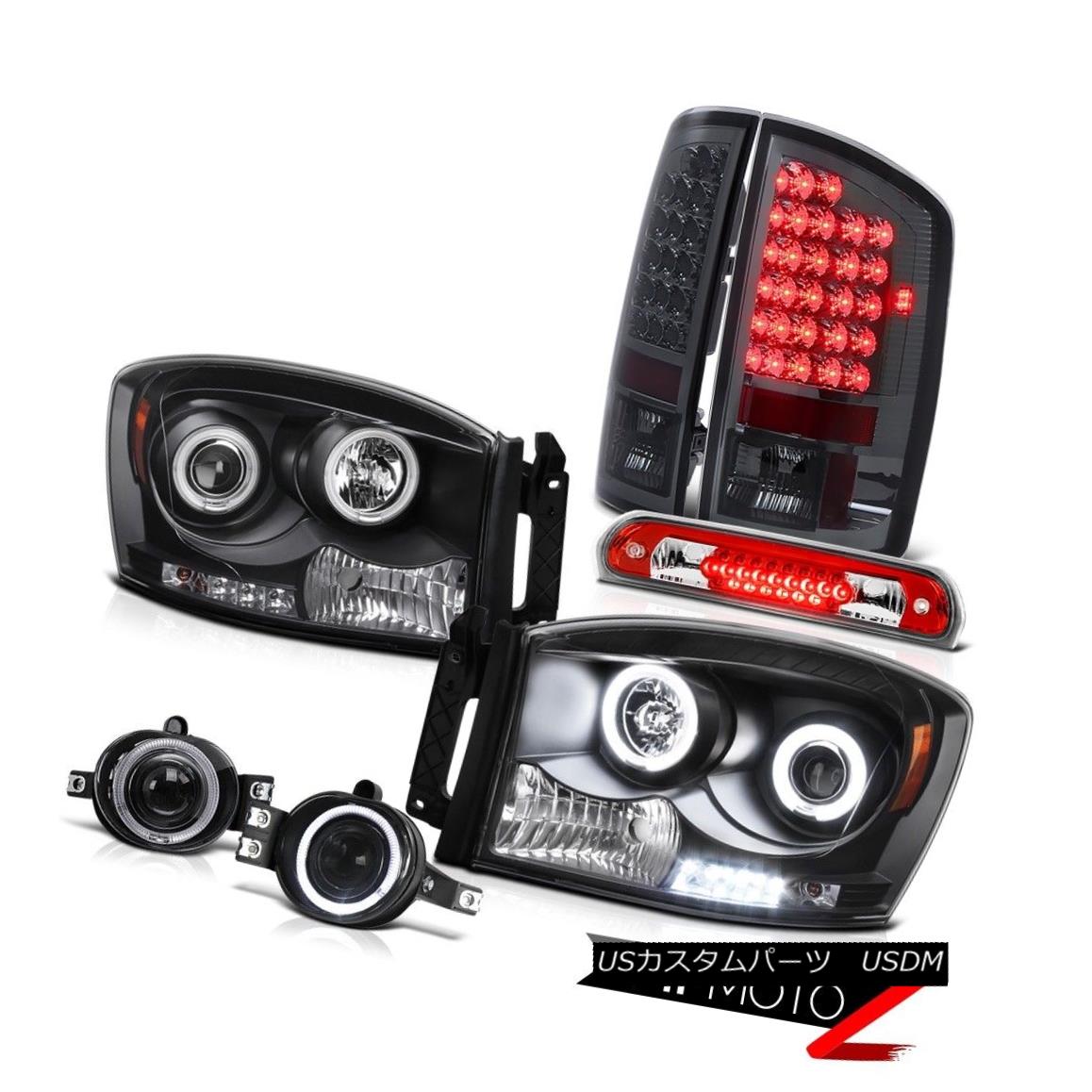 ヘッドライト 07 08 Ram 2X Black CCFL Headlights Tail Lights Chrome Fog High Brake Cargo LED 07 08 Ram 2XブラックCCFLヘッドライトテールライトクロムフォグハイブレーキカーゴLED 【並行輸入品】