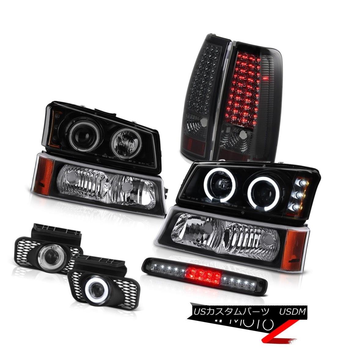 ヘッドライト 2003-2006 Silverado Black Bumper Lamp Roof Cab Fog Lights Headlights Taillamps 2003-2006シルバラードブラックバンパーランプルーフキャブフォグライトヘッドライトテールランプ 【並行輸入品】