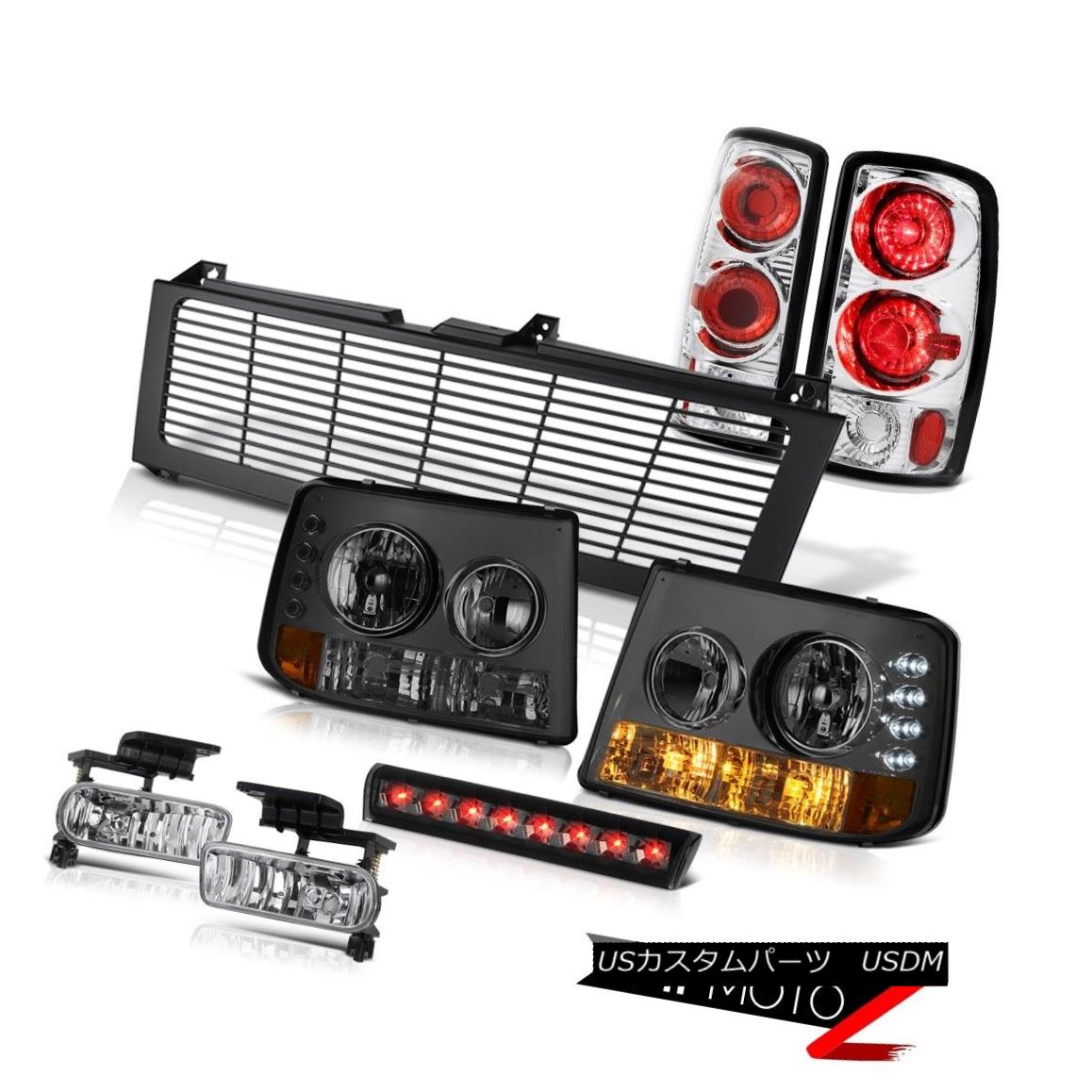 ヘッドライト Smoke Bumper+Headlamps Rear 3rd Tail Chrome Fog Stop LED Black 00-06 Suburban LS スモークバンパー+ヘッドラム psリア第3テールクロームフォグストップLEDブラック00-06郊外LS 【並行輸入品】
