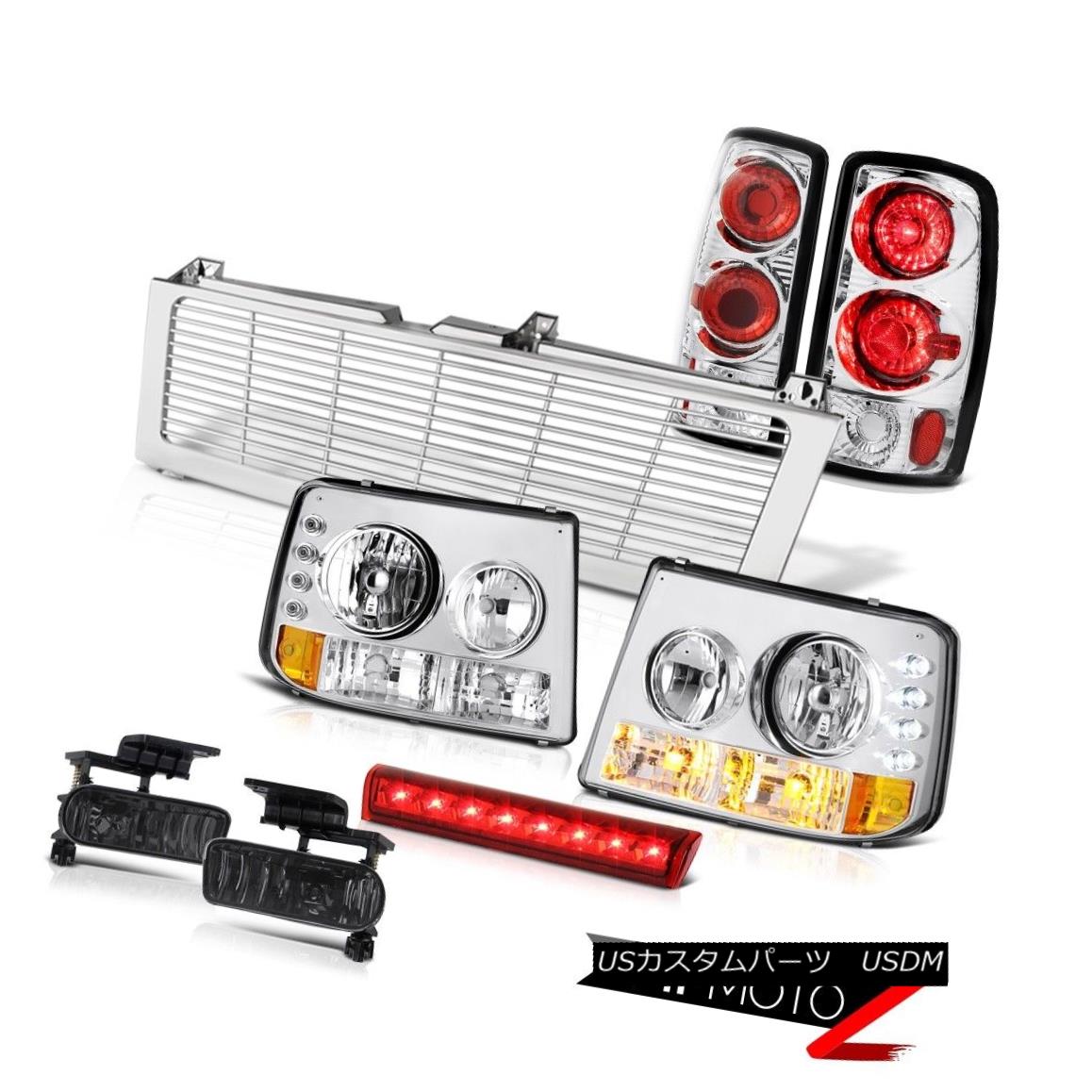 ヘッドライト Euro Chrome Headlights Tail Lamps Black Fog 3rd Brake Red LED 00-06 Tahoe 5.3L ユーロクロームヘッドライトテールランプブラックフォッグ第3ブレーキ赤色LED 00-06タホー5.3L 【並行輸入品】
