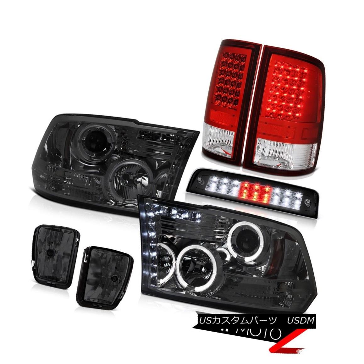 ヘッドライト 13-18 Ram 1500 Lone Star Roof Cab Light Smokey Fog Lamps Tail Headlamps Halo Rim 13-18ラム1500ローンスタールーフキャブライトスモーキーフォグランプテールヘッドランプハローリム 【並行輸入品】