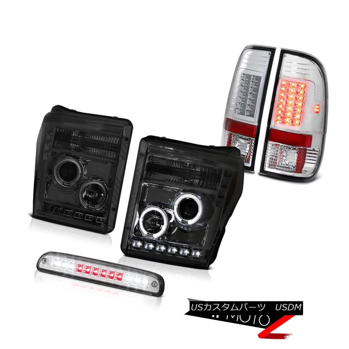 ヘッドライト 11-16 Ford F-250 Euro Chrome 3RD Brake Lamp Rear Lamps Titanium Smoke Headlamps 11-16フォードF-250ユーロクローム3RDブレーキランプリアランプチタンスモークヘッドランプ 【並行輸入品】