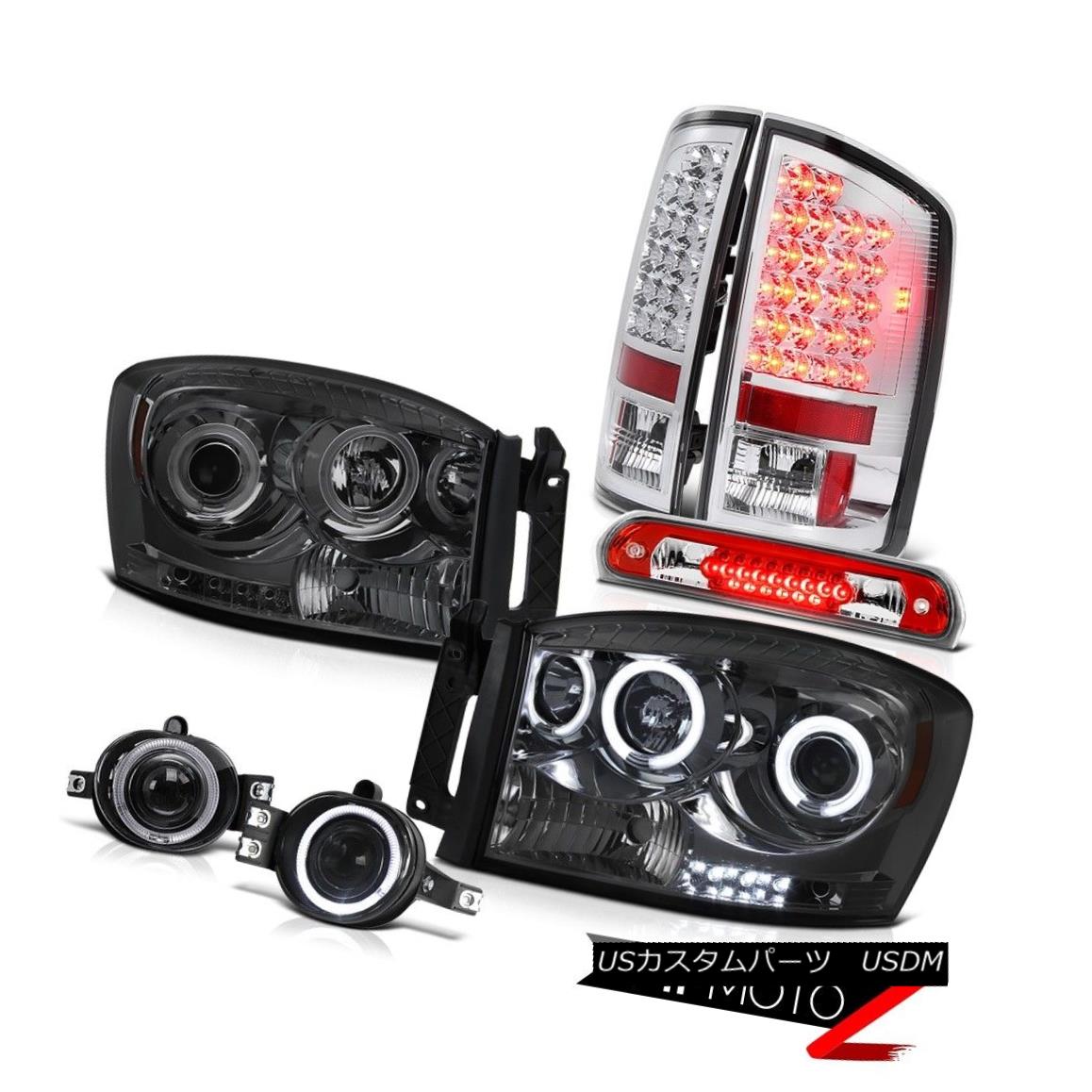 ヘッドライト 07 08 Ram V6 Smoke CCFL Halo Headlights Chrome Taillamps Glass Fog 3rd Cargo LED 07 08 Ram V6 Smoke CCFL HaloヘッドライトクロームタイヤランプGlass Fog 3rd Cargo LED 【並行輸入品】|カスタムパーツ WORLD倉庫