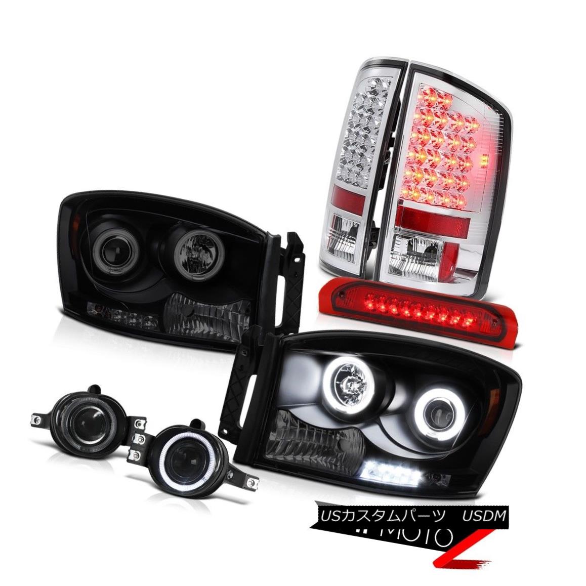 ヘッドライト Black Smoke CCFL Headlight LED DRL Foglight Third Brake Tail Light 2006 Ram 5.7L ブラックスモークCCFLヘッドライトLED DRLフォグライト第3ブレーキテールライト2006ラム5.7L 【並行輸入品】|カスタムパーツ WORLD倉庫