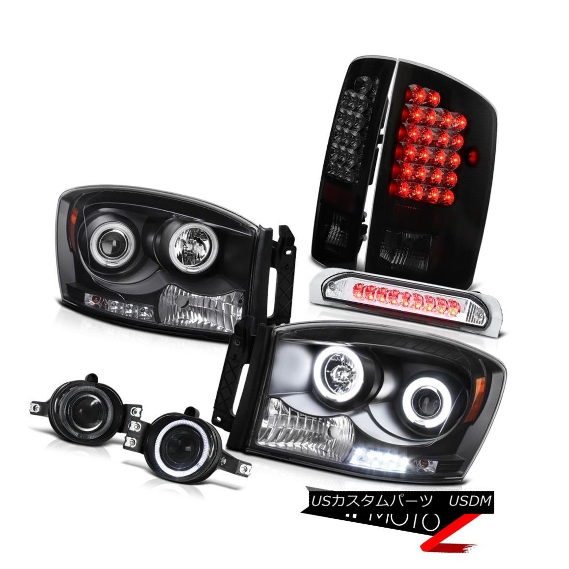 ヘッドライト Dodge Ram 2007 2008 CCFL Black Headlight Smoke LED 3Rd Brake Stop Light Lamp Fog Dodge Ram 2007 2007 CCFLブラックヘッドライトスモークLED 3Rdブレーキストップランプランプフォグ 【並行輸入品】|カスタムパーツ WORLD倉庫