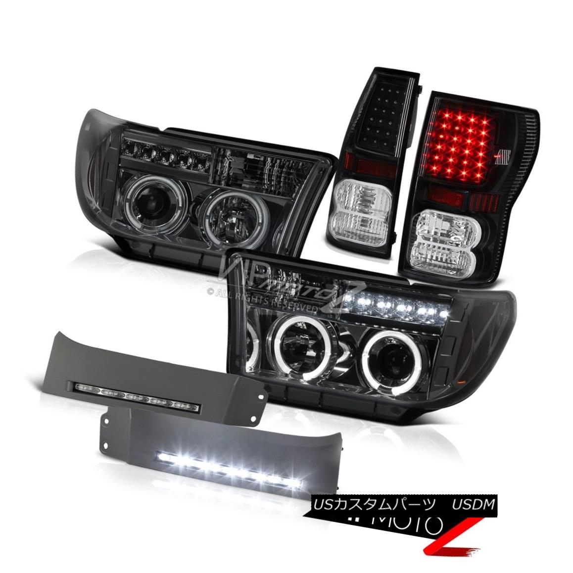 ヘッドライト 07-13 Toyota Tundra 1UR-FE 4.6L V8 Black LED Tail Light Smoke Halo Headlight Fog 07-13トヨタトンドラ1UR-FE 4.6L V8ブラックLEDテールライトスモークヘイローヘッドライトフォグ 【並行輸入品】