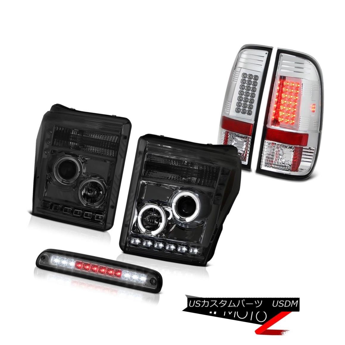 ヘッドライト 11-16 F350 Xl Smoked Roof Cab Lamp Clear Chrome Rear Brake Lights Headlamps LED 11-16 F350 XlスモークルーフキャブランプクリアクロームリアブレーキライトヘッドランプLED 【並行輸入品】｜カスタムパーツ WORLD倉庫