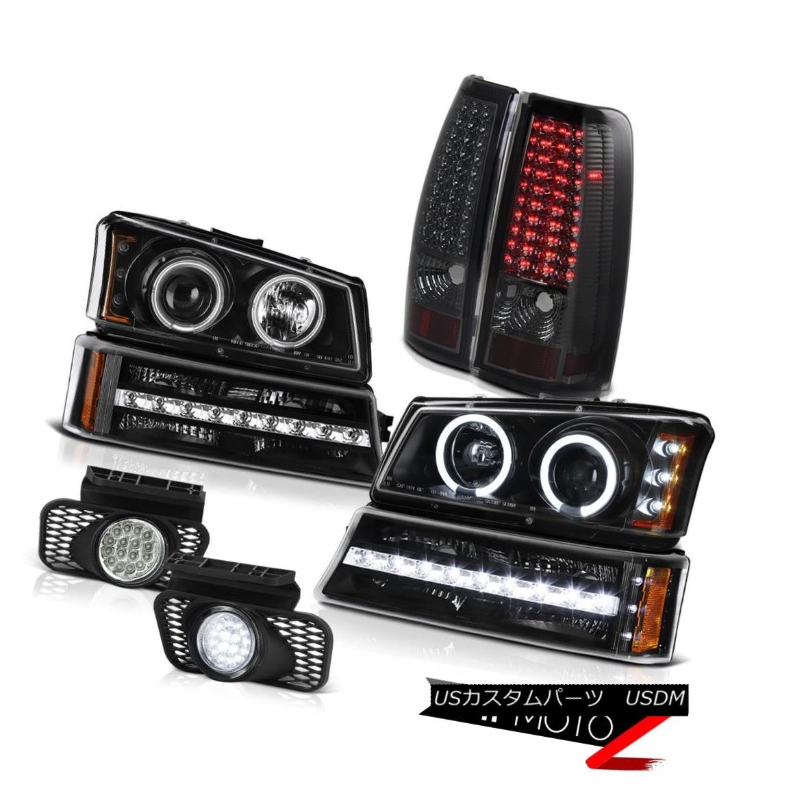 ヘッドライト 03-06 Silverado 2500HD Fog lamps dark smoke tail black signal light Headlamps 03-06 Silverado 2500HDフォグランプダークスモークテールブラックシグナルライトヘッドランプ 【並行輸入品】