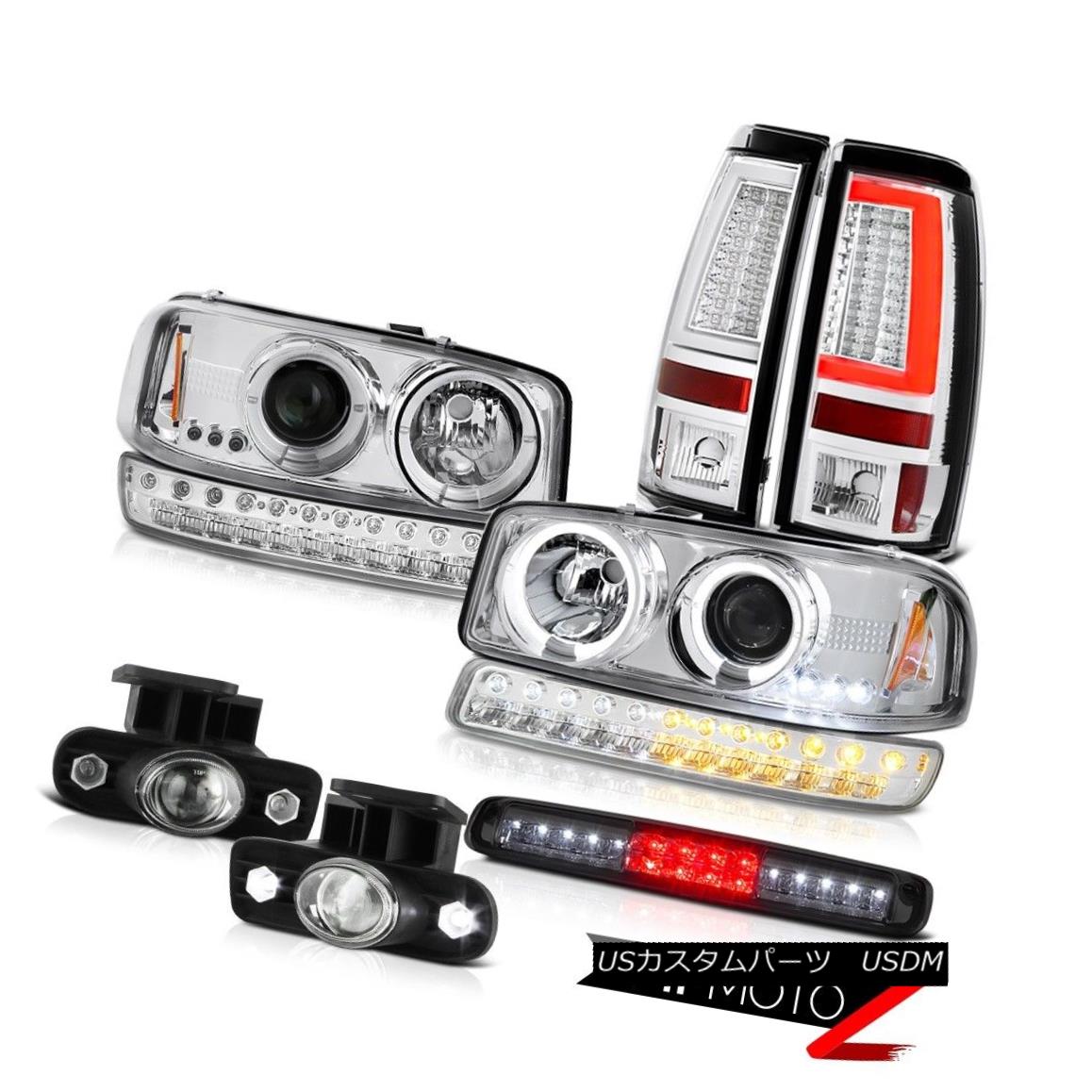 ヘッドライト 1999-2002 Sierra SL Tail Lamps 3RD Brake Light Fog Bumper Headlamps Projector 1999-2002シエラSLテールランプ3RDブレーキライトフォグバンパーヘッドランププロジェクター 【並行輸入品】