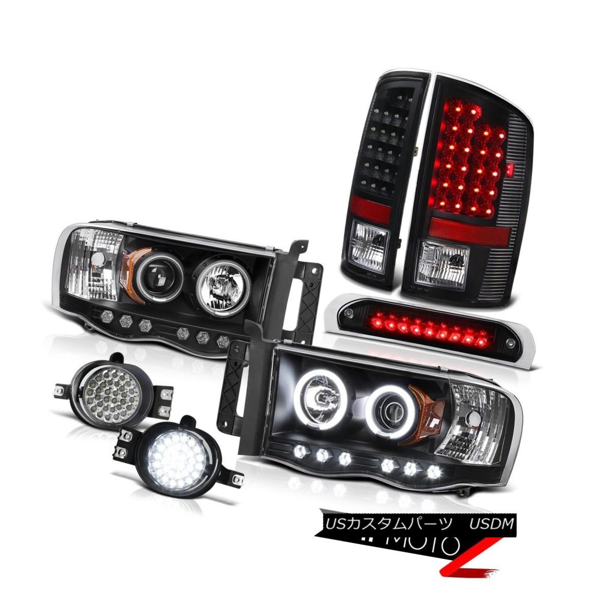 ヘッドライト 02 03 04 05 Ram SRT-10 CCFL Ring Headlights Tail Light LED Fog Black Third Brake 02 03 04 05ラムSRT-10 CCFLリングヘッドライトテールライトLEDフォグブラック第3ブレーキ 【並行輸入品】