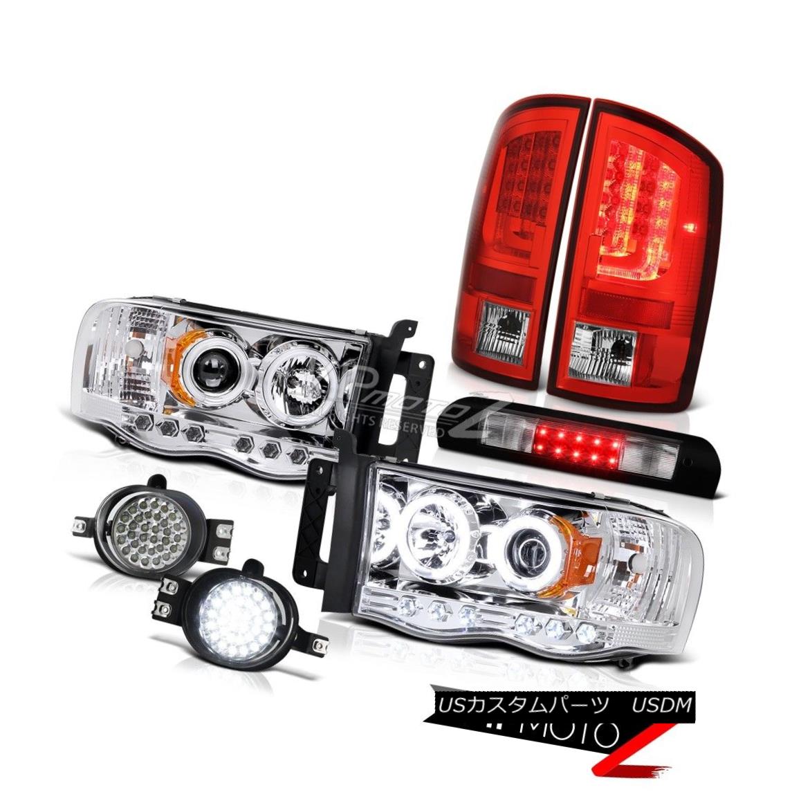 ヘッドライト 2003-2005 Dodge Ram 1500 3.7L Red Tail Lights Headlights Foglamps High STop Lamp 2003-2005 Dodge Ram 1500 3.7LレッドテールライトヘッドライトフォグランプハイSTOPランプ 【並行輸入品】