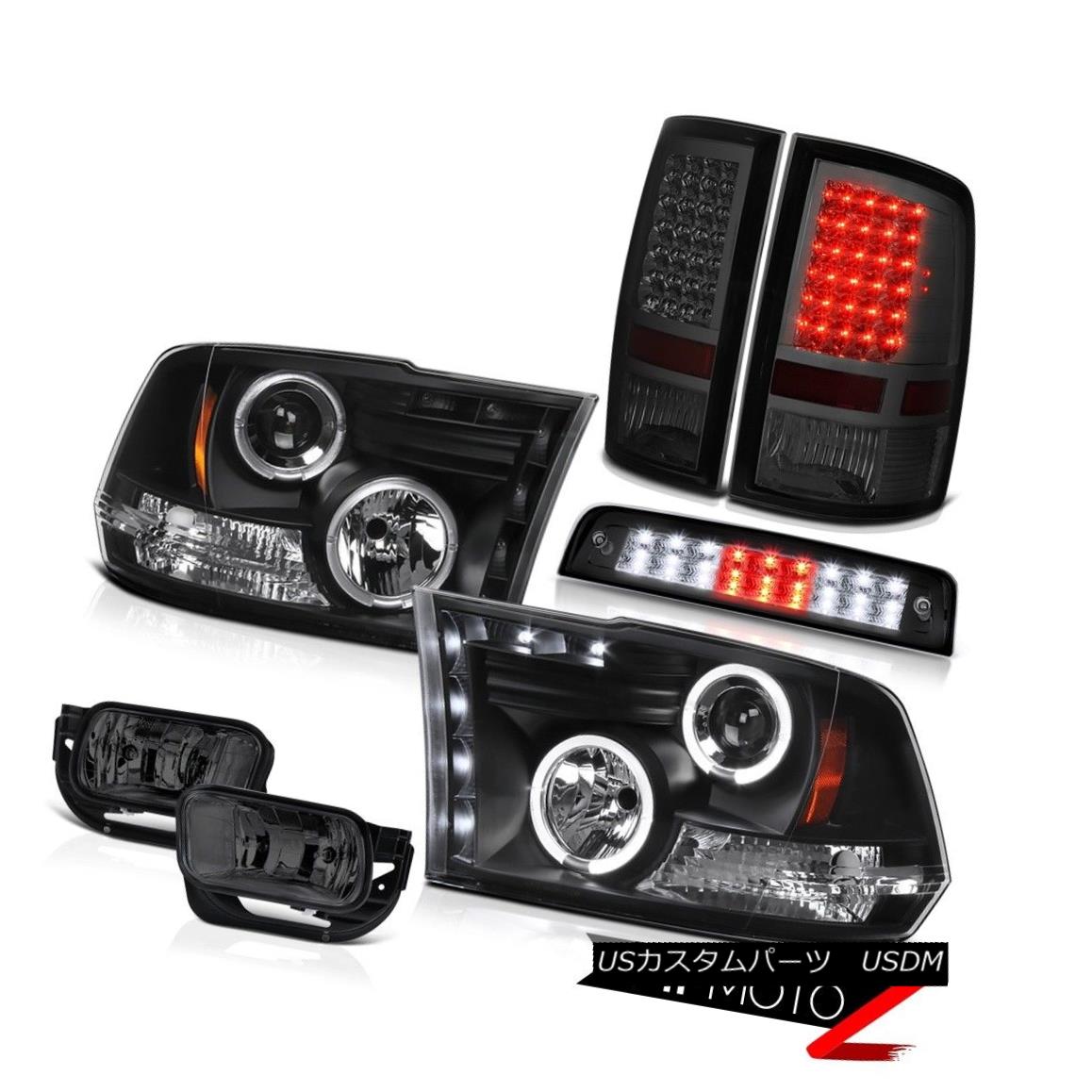 ヘッドライト 09-13 Ram 1500 3.0L High Stop Lamp Smokey Fog Lamps Tail Headlamps SMD Halo Ring 09-13ラム1500 3.0LハイストップランプスモーキーフォグランプテールヘッドランプSMDハローリング 【並行輸入品】|カスタムパーツ WORLD倉庫