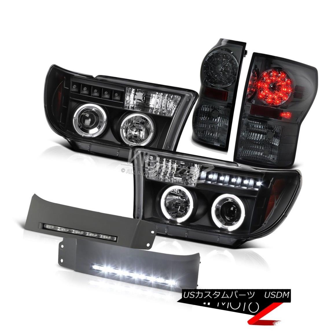 ヘッドライト 07-13 Tundra Regular|Double|Crewmax Cab Smoke LED Tail Lamp Halo Headlight Fog 07-13 Tundra Regular |ダブル | CrewmaxキャブスモークLEDテールランプヘイローヘッドライトフォグ 【並行輸入品】