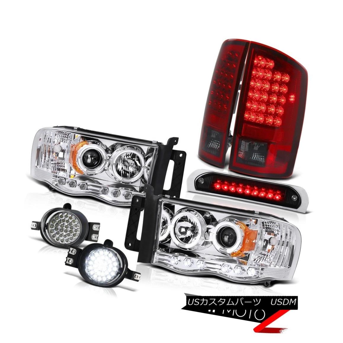 ヘッドライト 2002-2005 Ram 1500 Clear Headlights LED Rear Tail Lights Trim Foglights High 3rd 2002-2005ラム1500クリアヘッドライトLEDリアテールライトトリムフォグライトハイ3 【並行輸入品】|カスタムパーツ WORLD倉庫