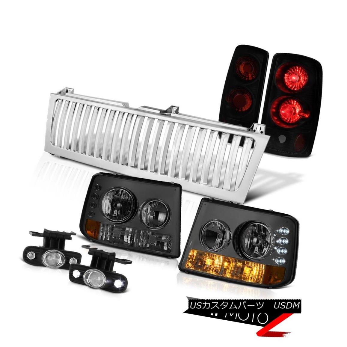 即出荷 ライト ランプ Brake Black Sinister Headlamps Bumper ヘッドライト Lamp バンパーヘッドランプサニスターブラックブレーキランプフォグクロームグリル00 06タホスの煙 Smoke Tahoe 00 06 Grille Chrome Fog Powergy Com Mx