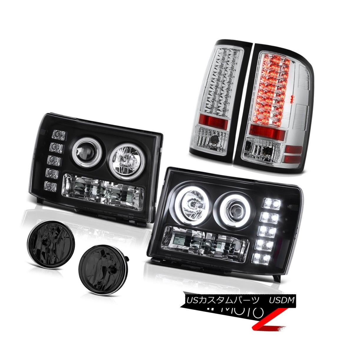 ヘッドライト Brightest CCFL Halo Headlights LED Bulb Tail Light Fog 07-13 GMC Sierra 6.2L SLT 最も明るいCCFLハローヘッドライトLED電球テールライトフォグ07-13 GMC Sierra 6.2L SLT 【並行輸入品】