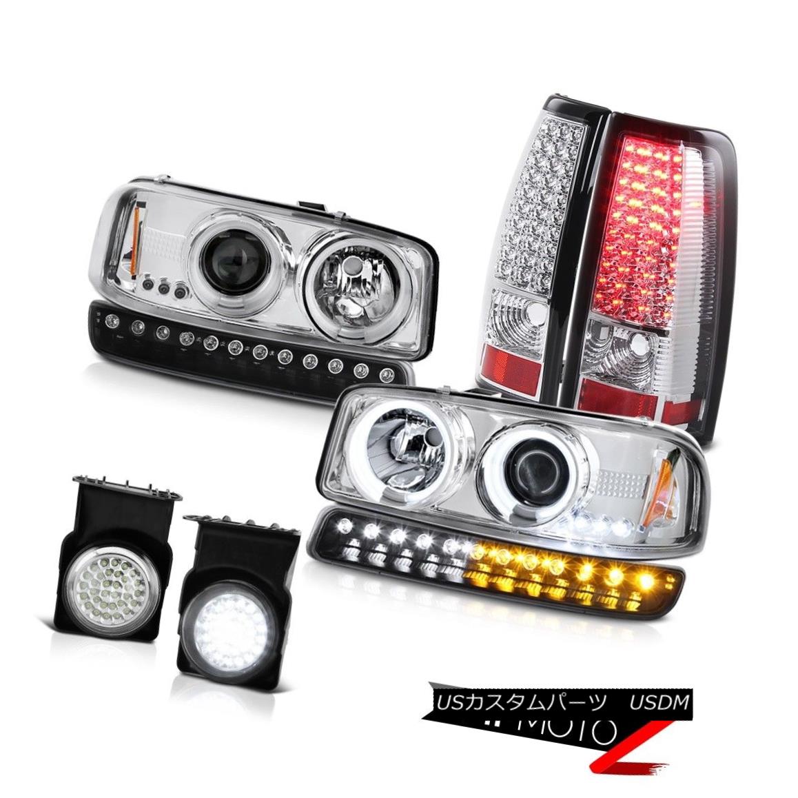 ヘッドライト 03-06 Sierra SLT Euro clear foglights smd tail lamps parking lamp ccfl headlamps 03-06 Sierra SLTユーロクリアフォグライトとテールランプパーキングランプccflヘッドランプ 【並行輸入品】