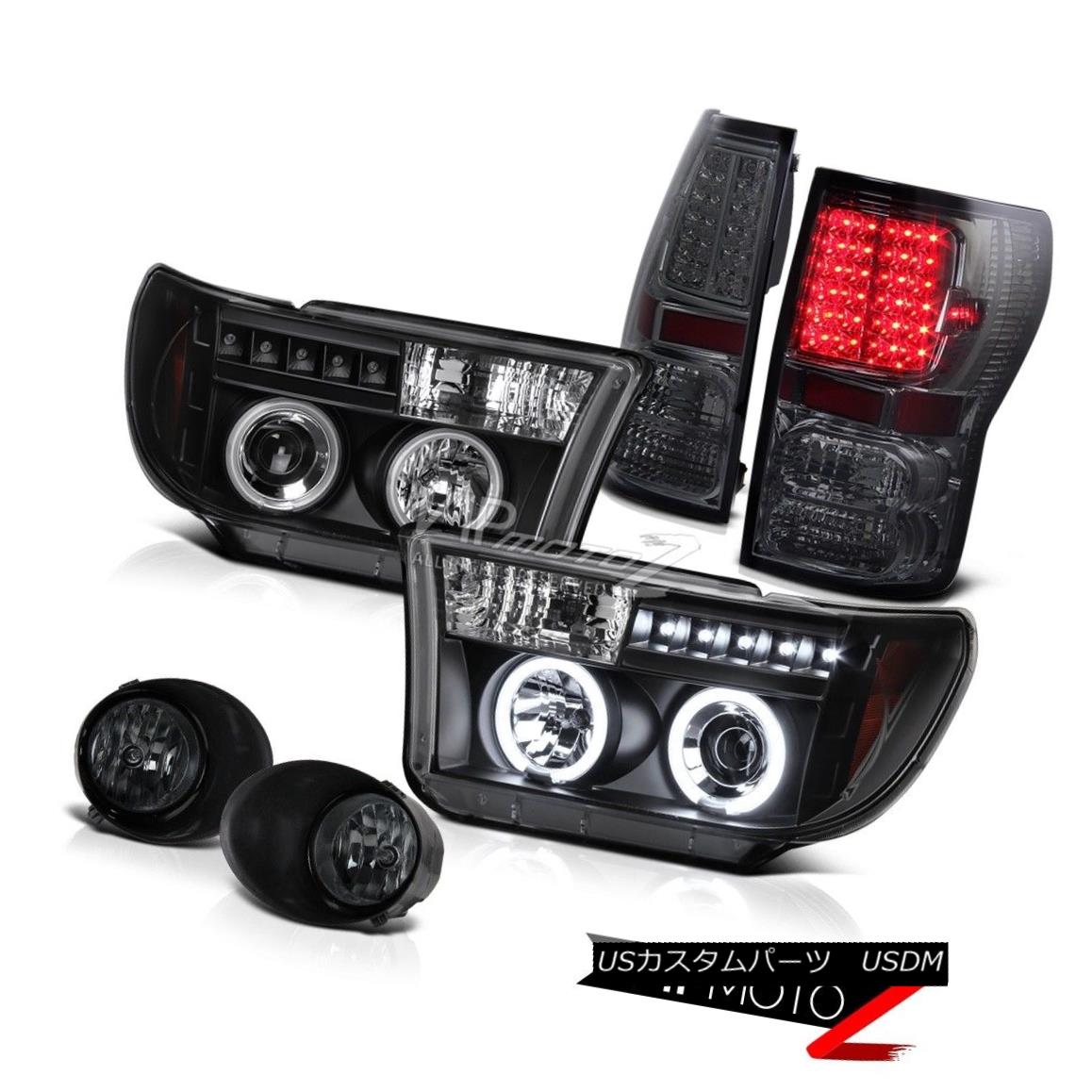 ヘッドライト 07-13 Tundra Toyota CCFL Halo Projector Headlight+Led Tail Light+Smoke Fog Lamp 07-13トンドラトヨタCCFLハロープロジェクターヘッドライト+ Ledテールライト+スモークフォグランプ 【並行輸入品】