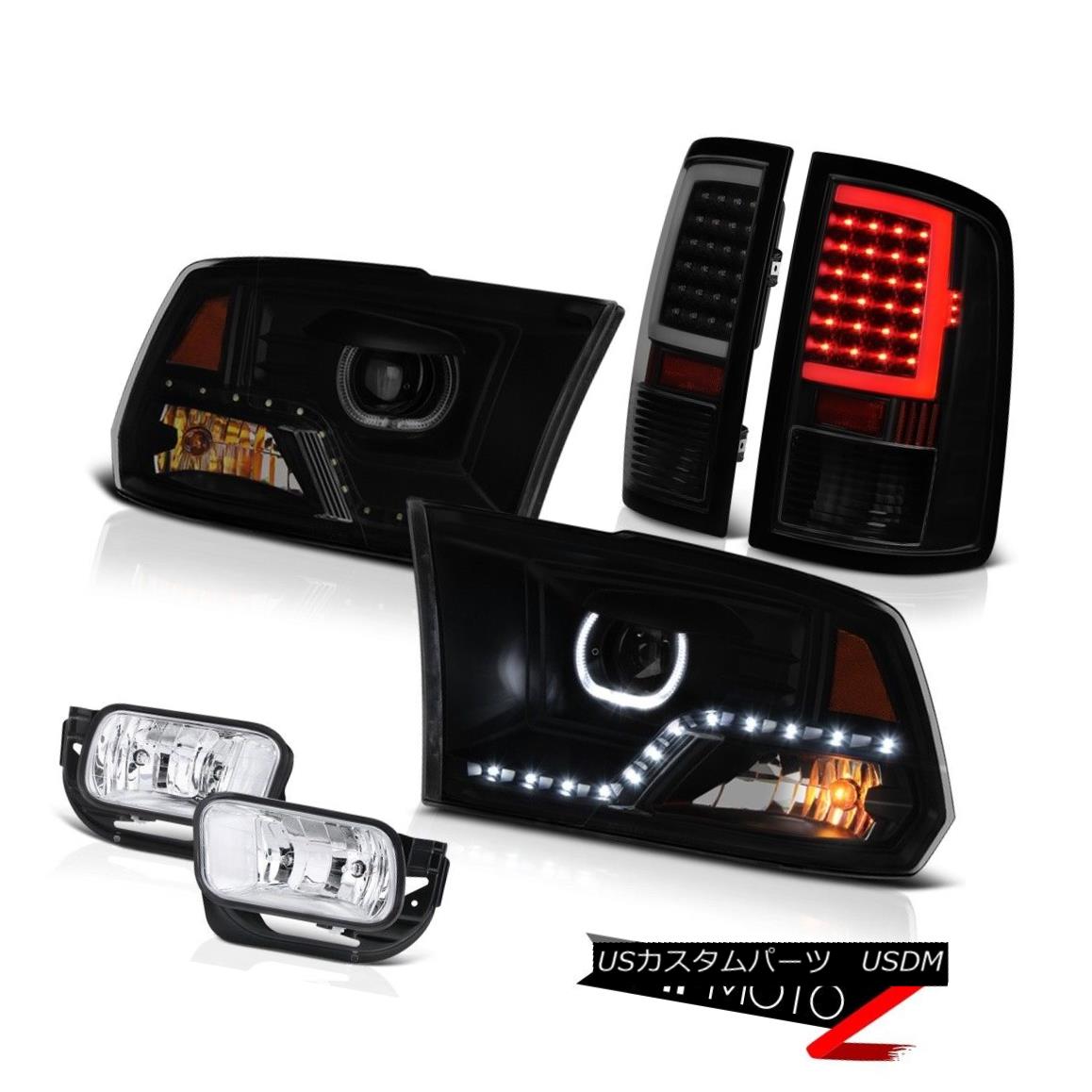 ヘッドライト 09 10 11-18 Dodge RAM 1500 3500 Dark Tinted Tail Lights Head Light Driving PAIR 09 10 11-18ダッジRAM 1500 3500ダークテールテールライトヘッドライトドライビングペア 【並行輸入品】|カスタムパーツ WORLD倉庫