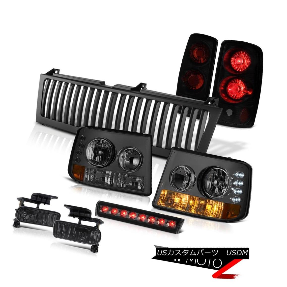 ヘッドライト Headlights Darkest Smoke Tail Black Tinted Fog High Stop LED 2000-06 Suburban LS ヘッドライト暗い煙の尾黒い着色された霧高い停止LED 2000-06郊外のLS 【並行輸入品】