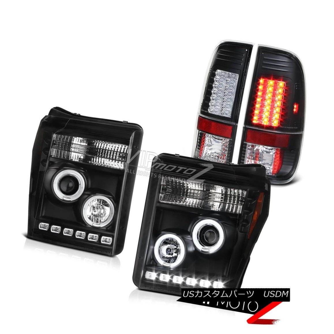 ヘッドライト 2011-2016 Ford F250 F350 F450 BLACK CCFL Halo LED Projector Headlight Tail Light 2011-2016 Ford F250 F350 F450 BLACK CCFL Halo LEDプロジェクターヘッドライトテールライト 【並行輸入品】